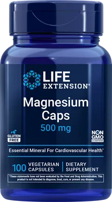 沿寿LIFE - 镁胶囊 500毫克 100粒素食胶囊