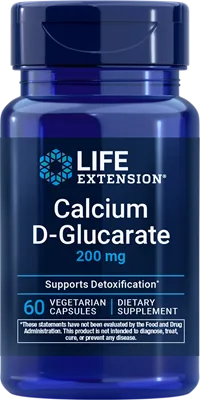 沿寿LIFE - D-葡萄糖二酸钙 200毫克 60粒素食胶囊