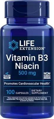 沿寿LIFE - 维生素B3烟酸 500毫克 100粒胶囊
