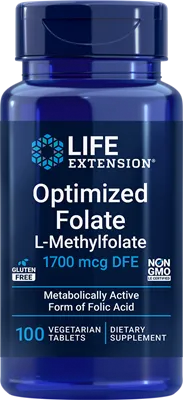 沿寿LIFE - 优化叶酸 1700微克DFE 100粒素食片