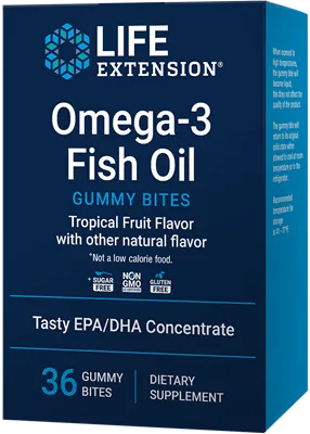 沿寿LIFE - Omega-3 鱼油软糖（热带水果味） 36粒