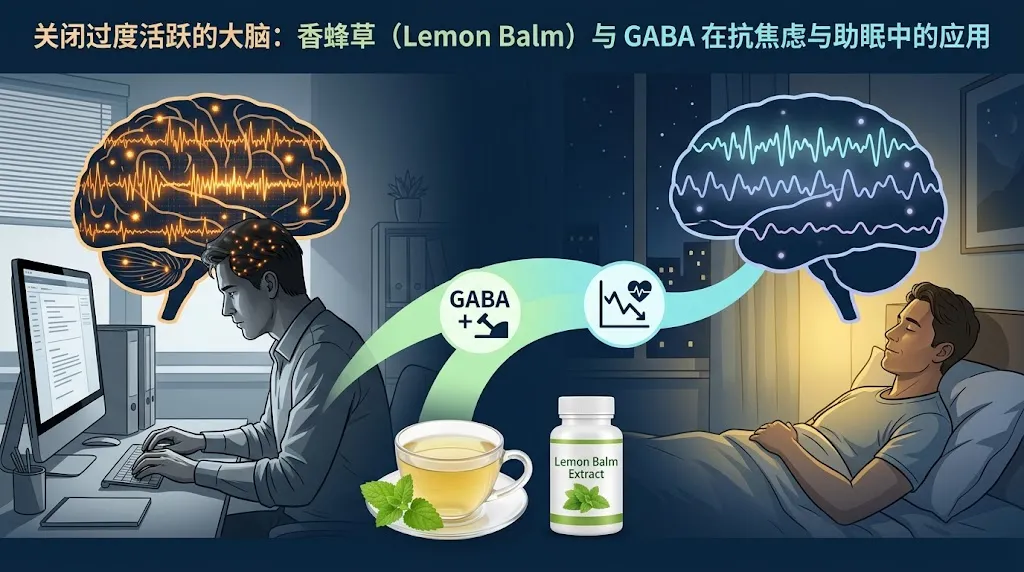 关闭过度活跃的大脑：香蜂草（Lemon Balm）与 GABA 在抗焦虑与助眠中的应用