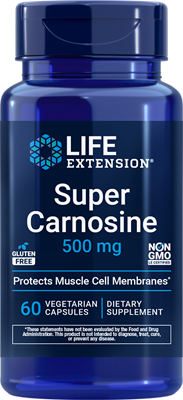 沿寿LIFE - 超级肌肽 500毫克 60粒素食胶囊
